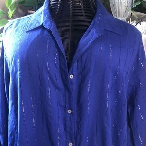 NWT🫶🏽Lord & Taylor Shark Bite Button Up Shirt